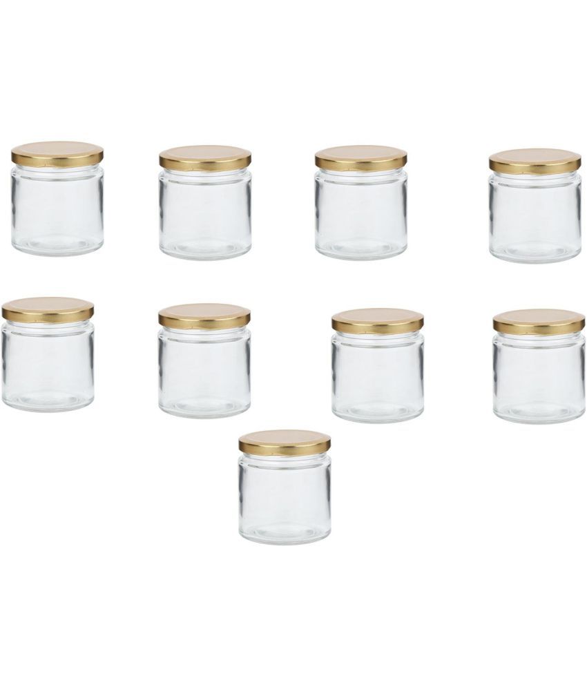     			Somil - Storage Container Glass Transparent Spice Container ( Set of 9 )