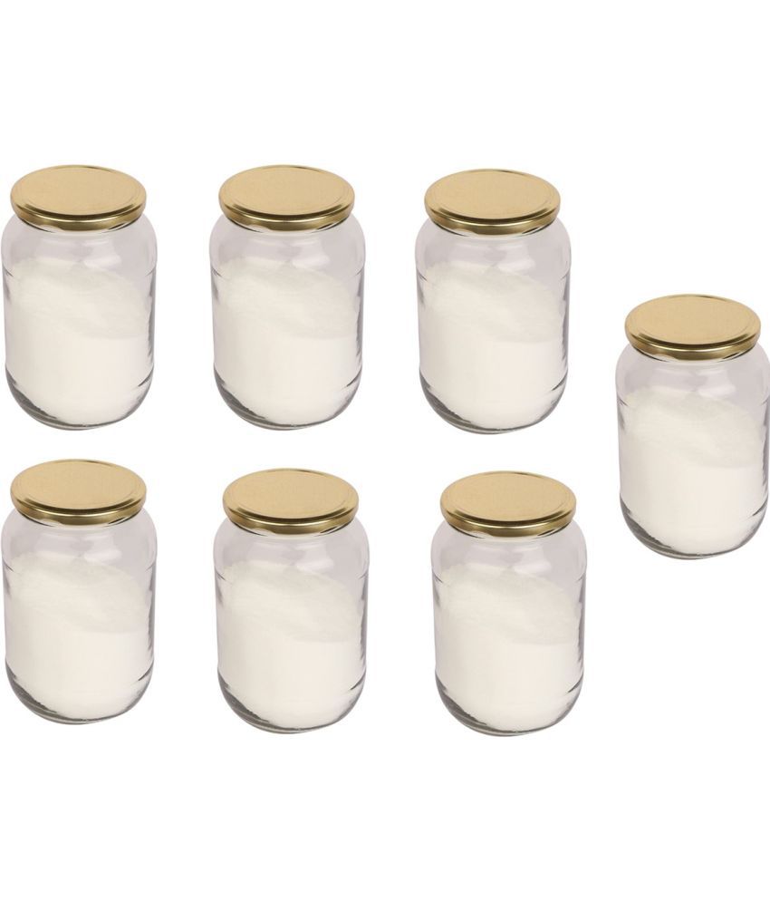     			Somil - Storage Container Glass Transparent Dal Container ( Set of 7 )