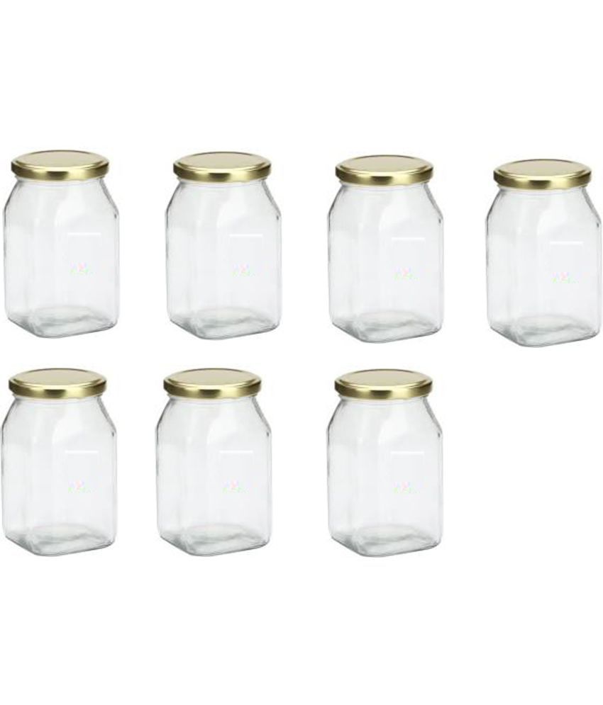     			Somil - Storage Container Glass Transparent Pickle Container ( Set of 7 )