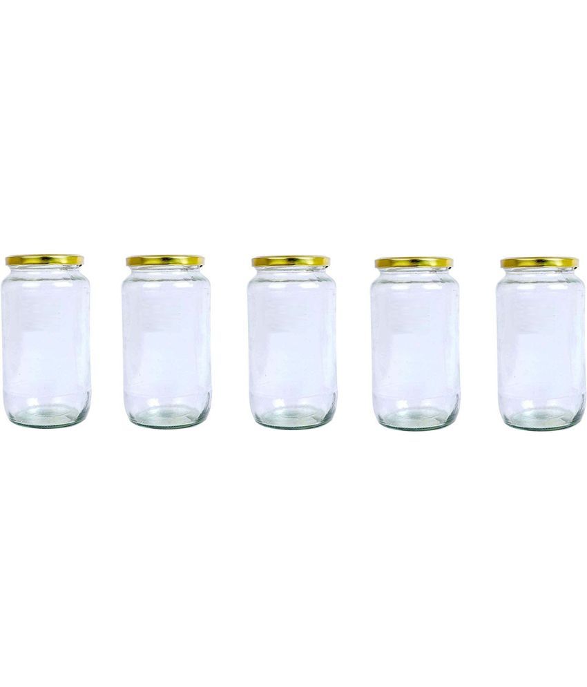     			Somil - Storage Container Glass Transparent Dal Container ( Set of 5 )