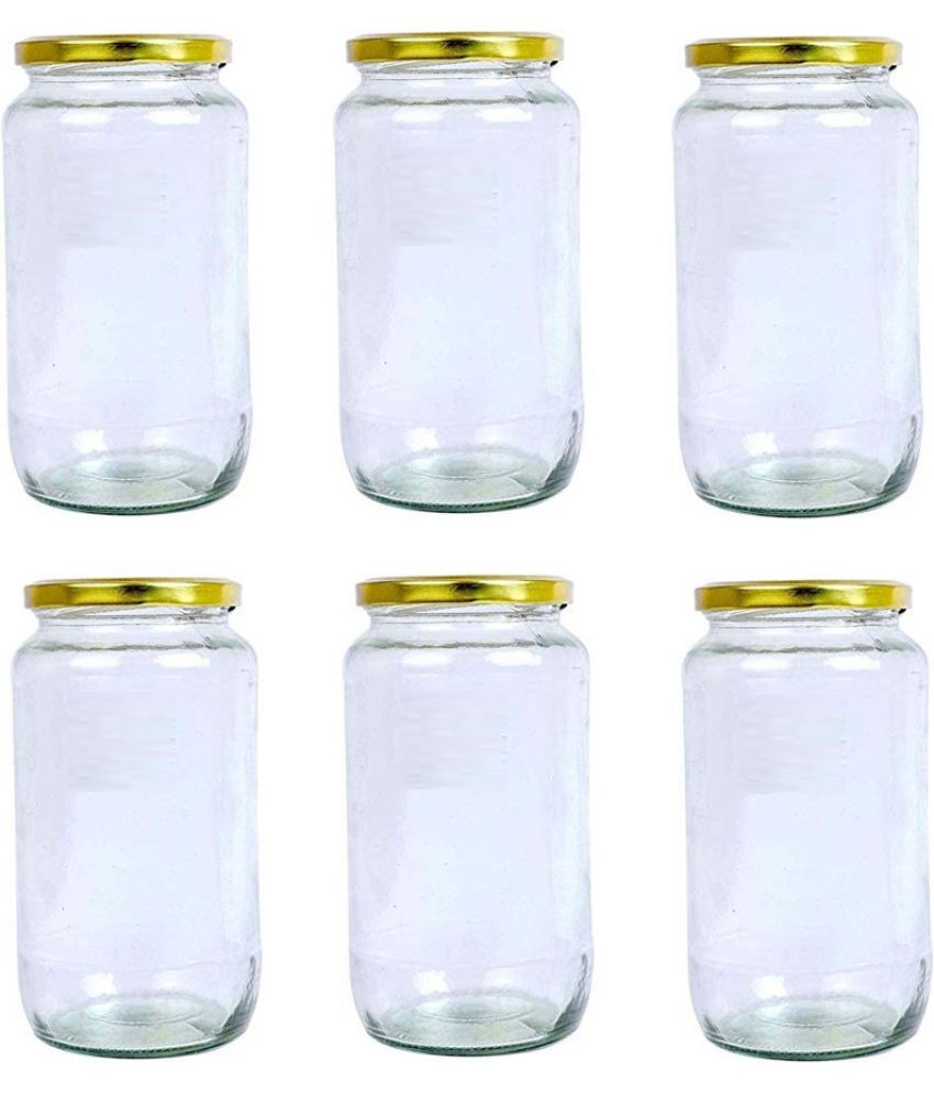     			Somil - Storage Container Glass Transparent Dal Container ( Set of 6 )