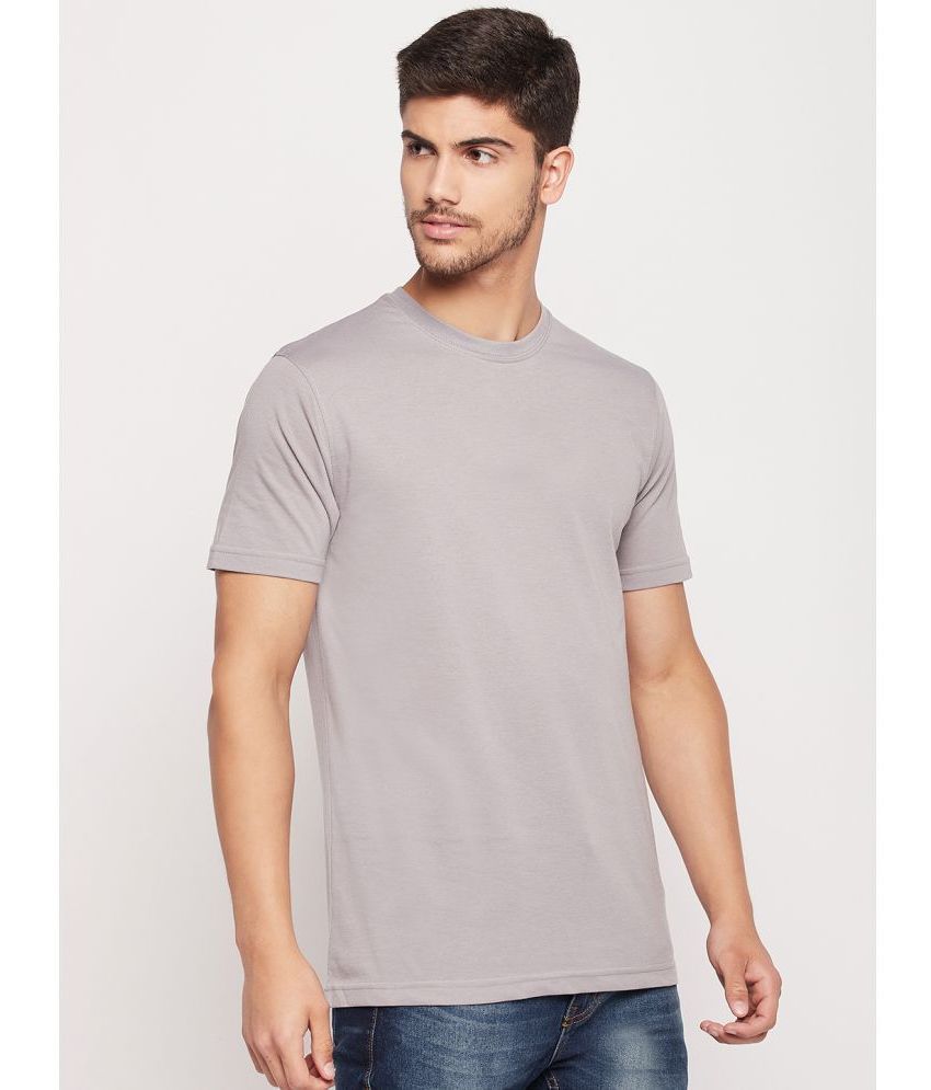     			UNIBERRY - Medium Grey Cotton Blend Regular Fit Men's T-Shirt ( Pack of 1 )