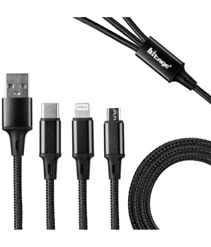     			hitage - Black 2.1A Magnetic Charging Cable 1.2 Meter