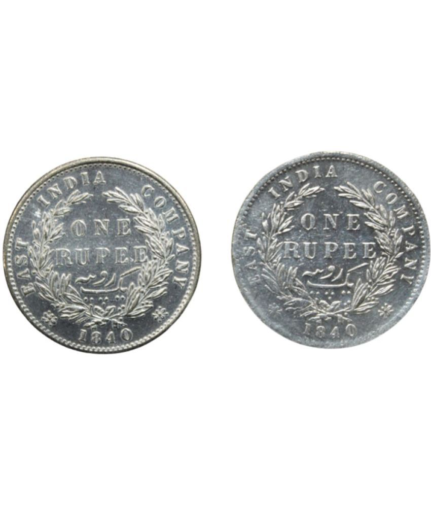     			newWay - (Set of 2) 1 Rupee (1840) Victoria Queen 2 Numismatic Coins