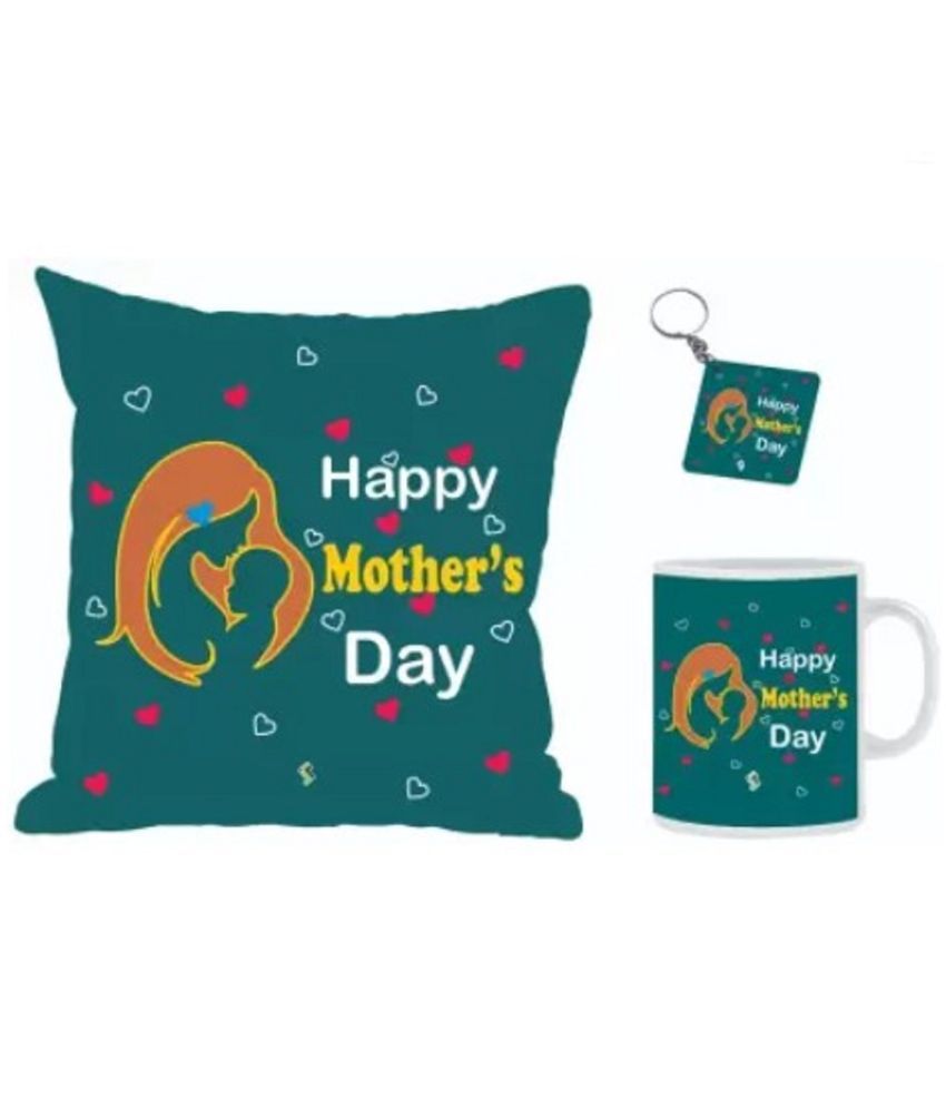     			Jellify - Green Cushion with Mug and keychain for Mothers Day