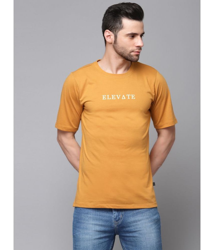     			Rigo - Yellow Cotton Blend Regular Fit Men's T-Shirt ( Pack of 1 )