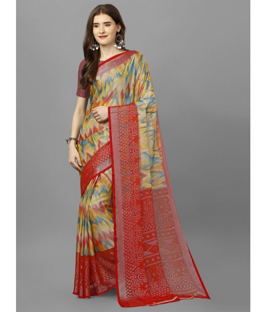     			Sanwariya Silks - Red Brasso Saree With Blouse Piece ( Pack of 1 )