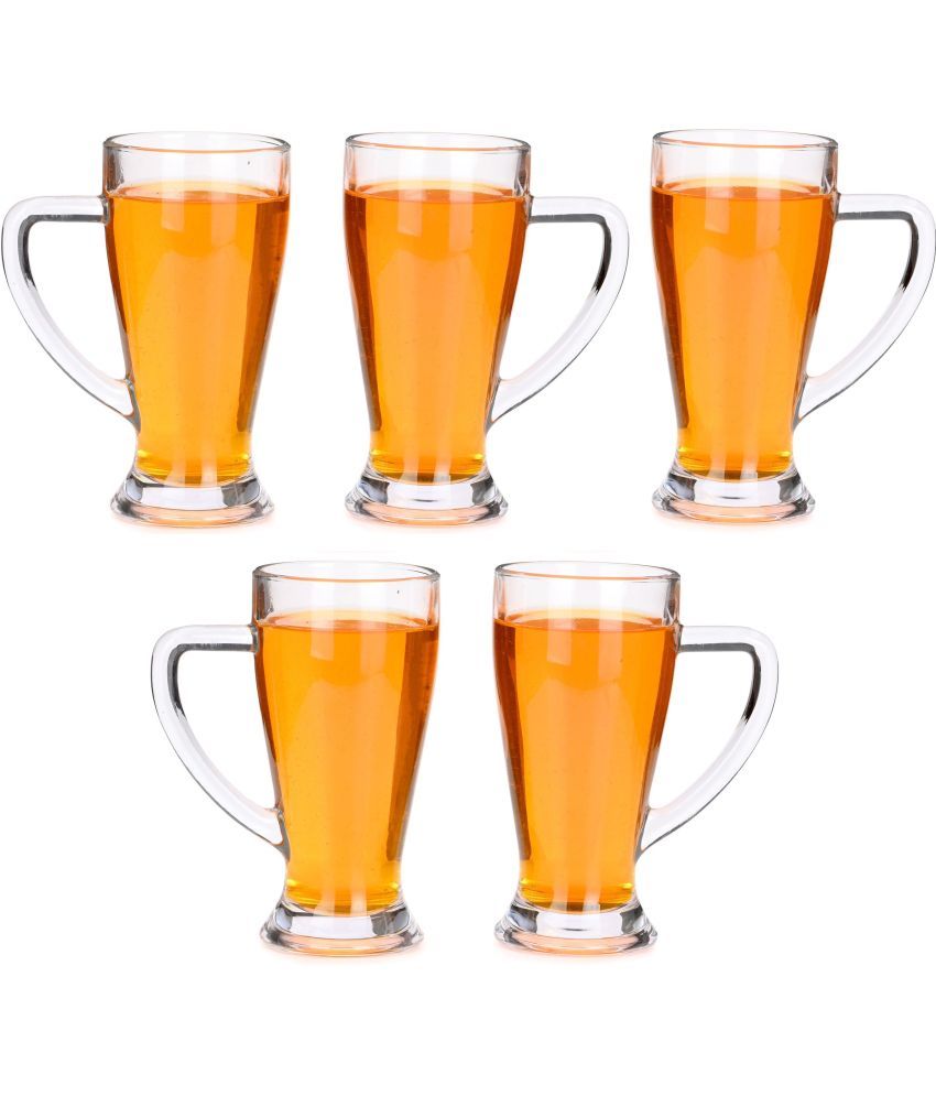     			Somil Beer Mug Glasses Set,  250 ML - (Pack Of 5)