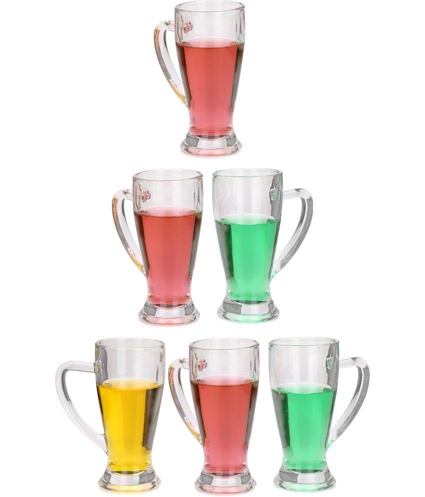     			Somil Beer Mug Glasses Set,  250 ML - (Pack Of 6)