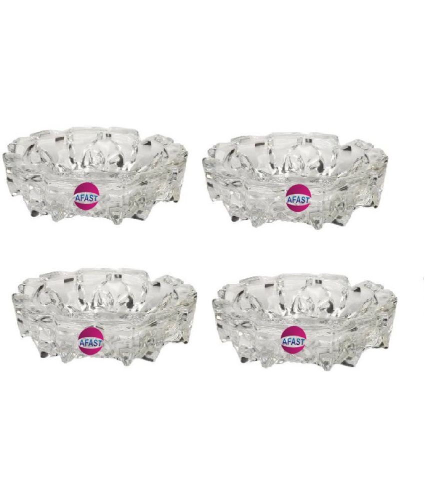     			Stain, Spot & Smell Free Designer Glass Ash Tray, round, Pack Of 4