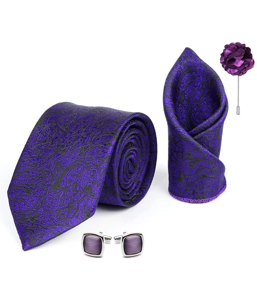     			Axlon Blue Floral Silk Necktie