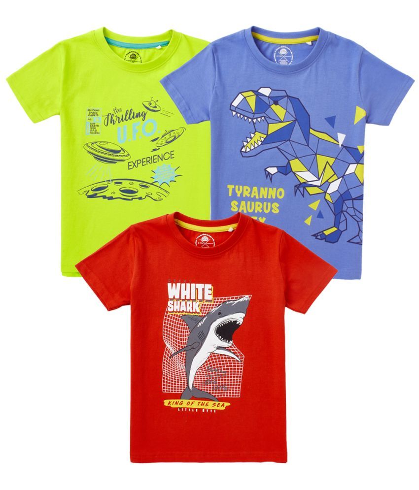     			Cub Mcpaws - Multi Color Cotton Boy's T-Shirt ( Pack of 3 )