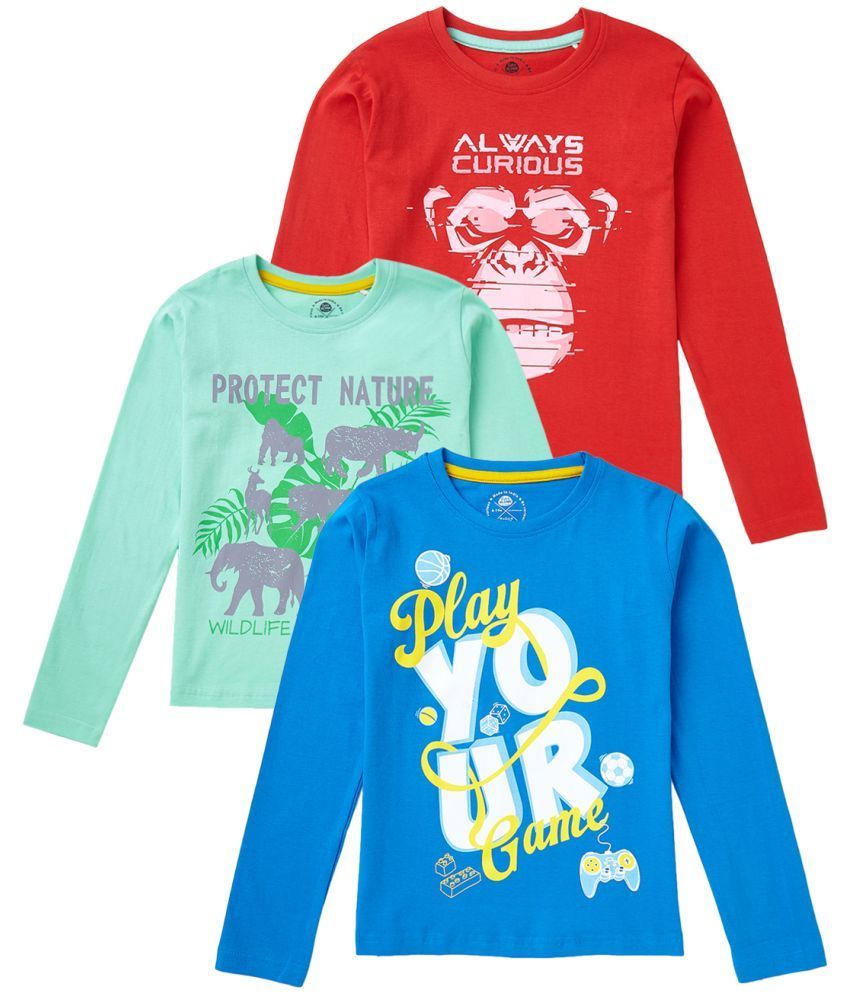     			Cub Mcpaws - Multi Color Cotton Boy's T-Shirt ( Pack of 3 )