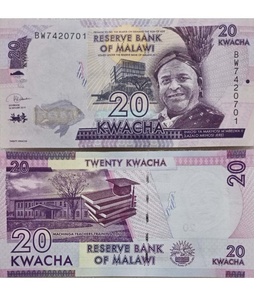     			Hop n Shop - Malawi 20 Kwacha Top Grade Gem UNC 1 Paper currency & Bank notes