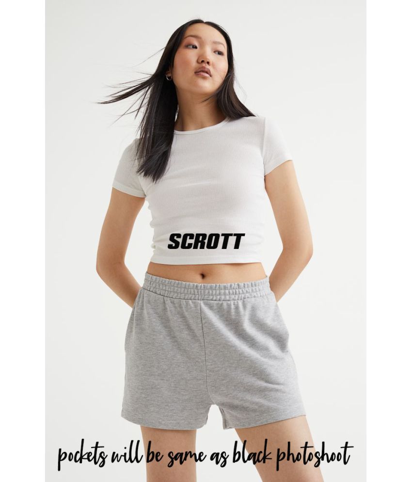     			Scrott Fitness Cotton Hot Pants - Gray