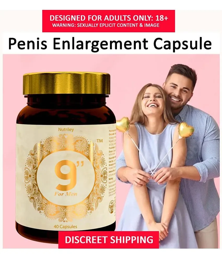 Nutriley 9 inch Caps for Penis Enlargement Sex Power gold