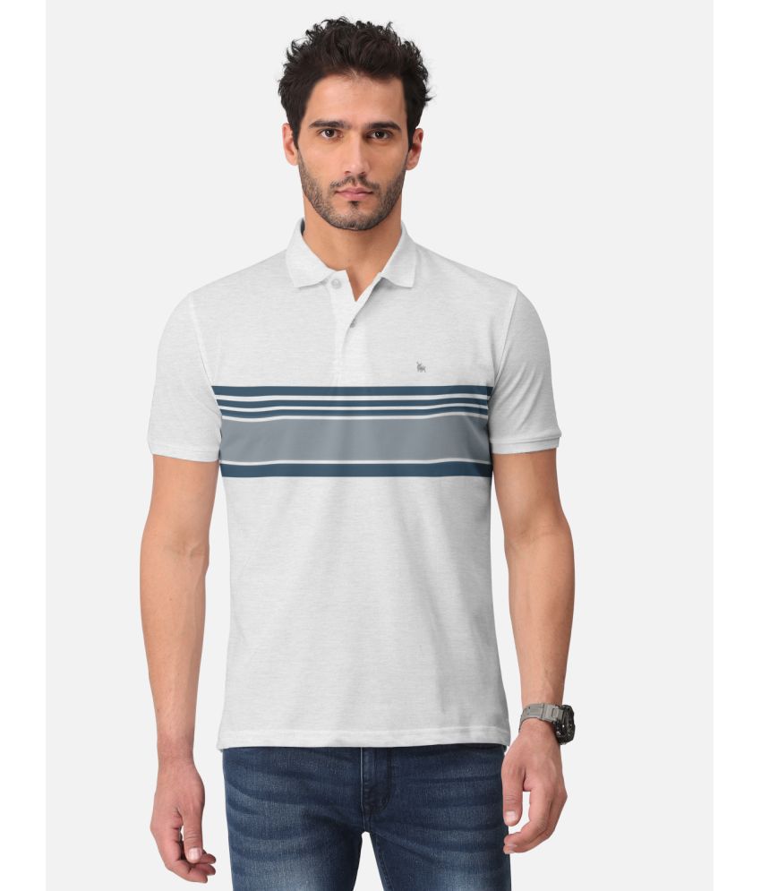     			BULLMER - White Cotton Blend Regular Fit Men's Polo T Shirt ( Pack of 1 )