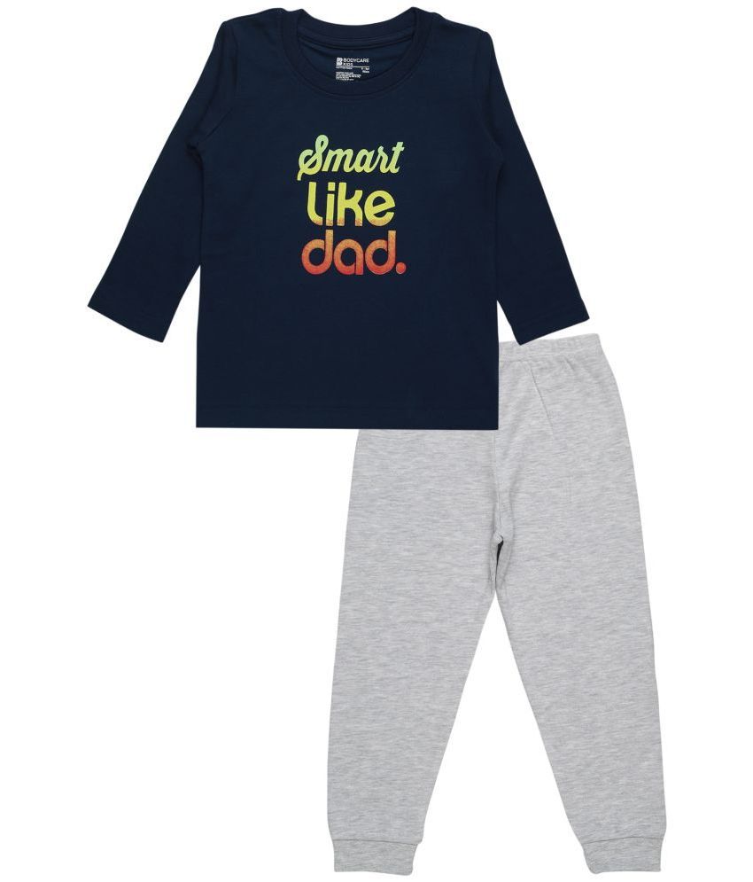     			Bodycare - Navy Cotton Boys T-Shirt & Trackpants ( Pack of 1 )