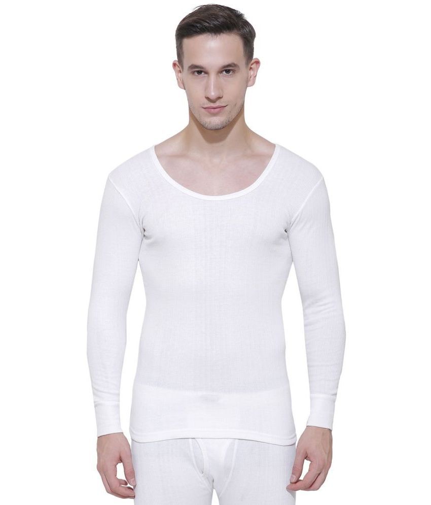     			Bodycare - White Woollen Men's Thermal Tops ( Pack of 1 )