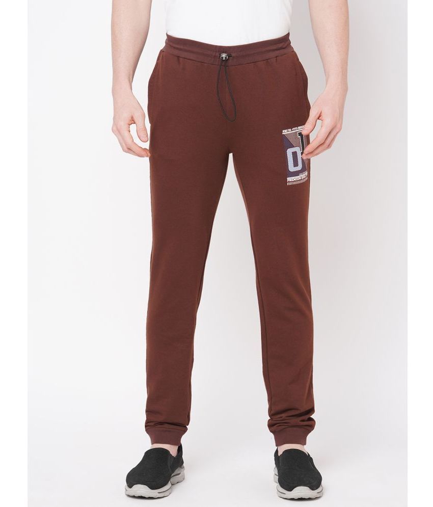    			Fitz - Brown Cotton Men's Joggers ( Pack of 1 )