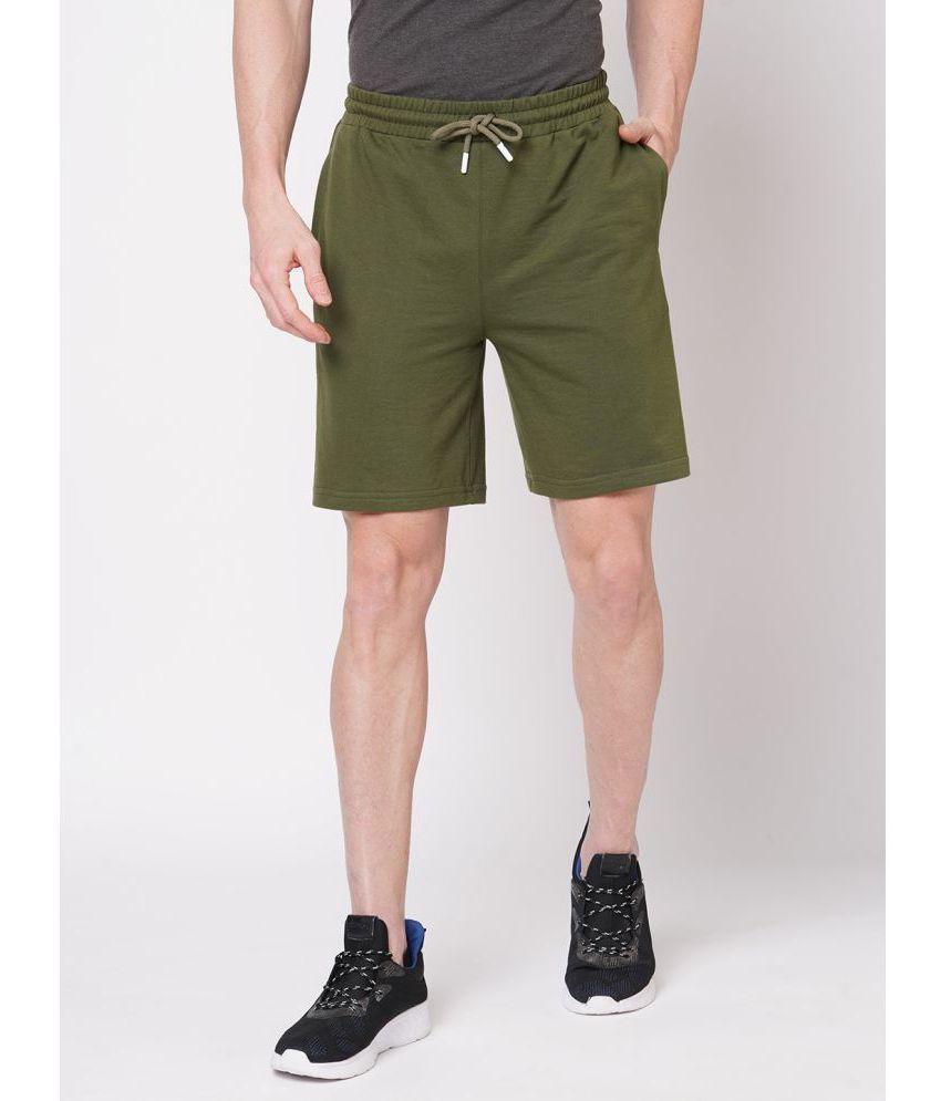     			Fitz - Green Cotton Men's Shorts ( Pack of 1 )