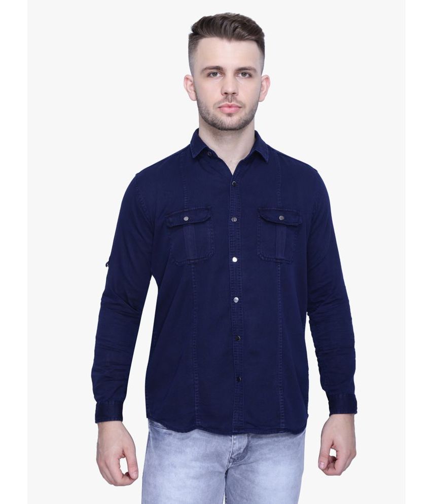     			Kuons Avenue - Indigo 100% Cotton Regular Fit Men's Casual Shirt ( Pack of 1 )