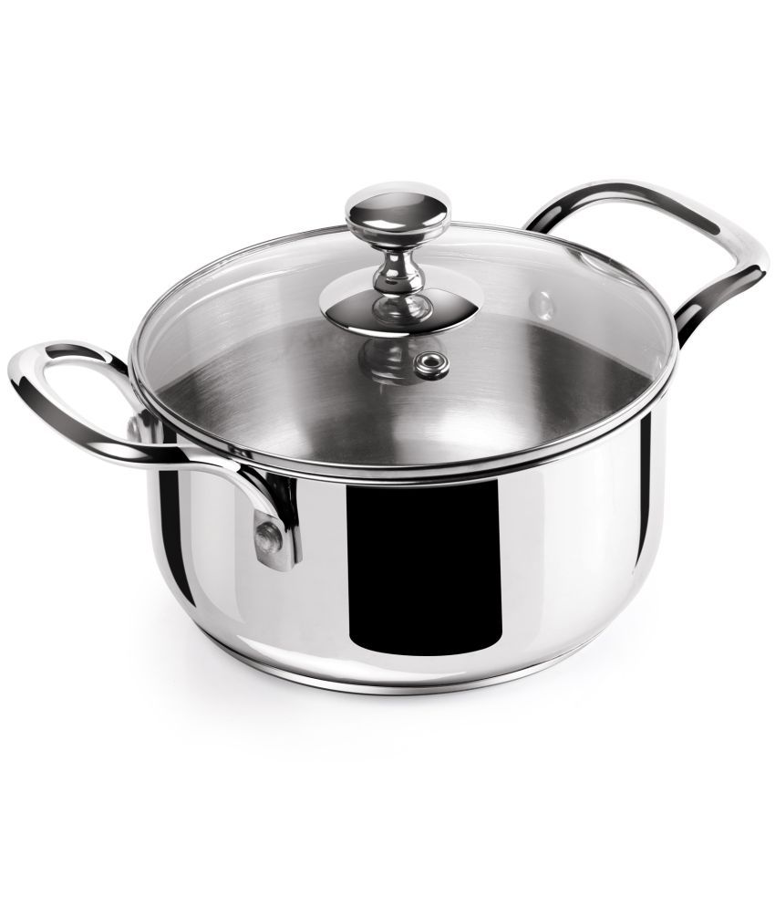     			Milton Pro Cook Stainless Steel Casserole With Glsss Lid ( 2.3 litre) Silver