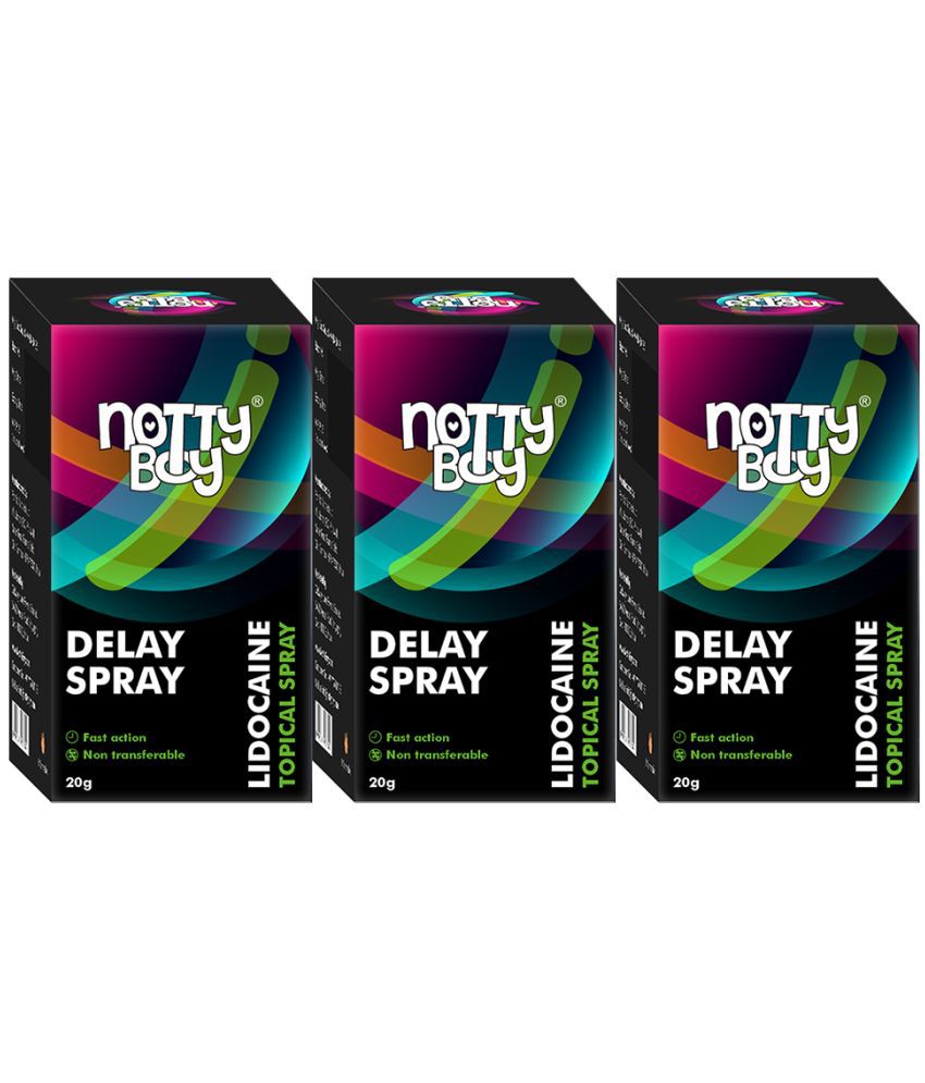     			NottyBoy Non Transferable Long Last  Delay Spray  For Men and Safe to Use Lubricant - 3 x 20g