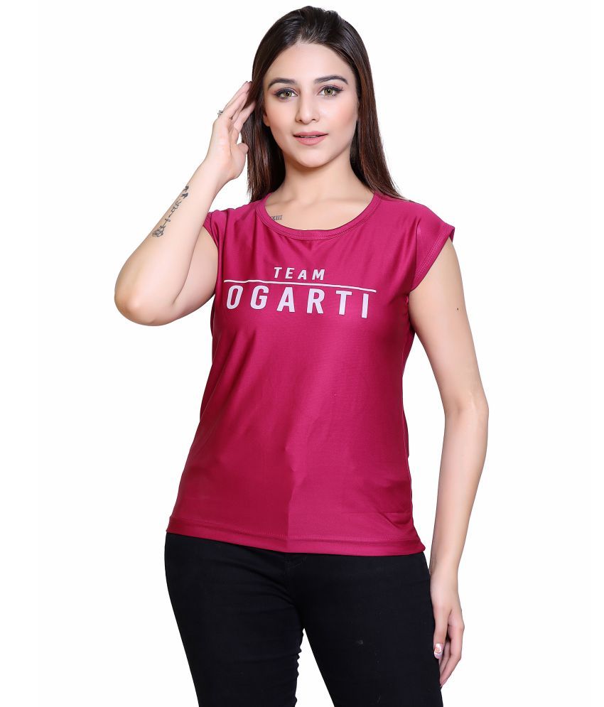     			Ogarti - Magenta Lycra Regular Fit Women's T-Shirt ( Pack of 1 )