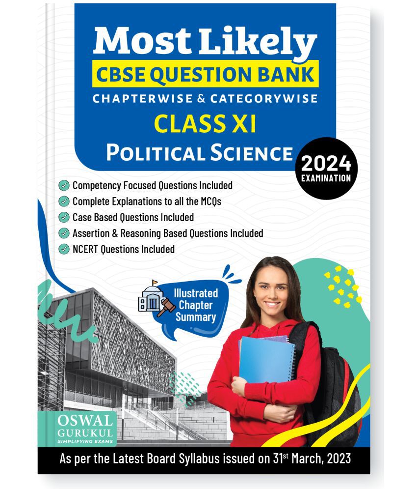     			Oswal - Gurukul Political Science Most Likely CBSE Question Bank for Class 11 Exam 2024 - Chapterwise & Categorywise, Competency Focused Qs, NCERT