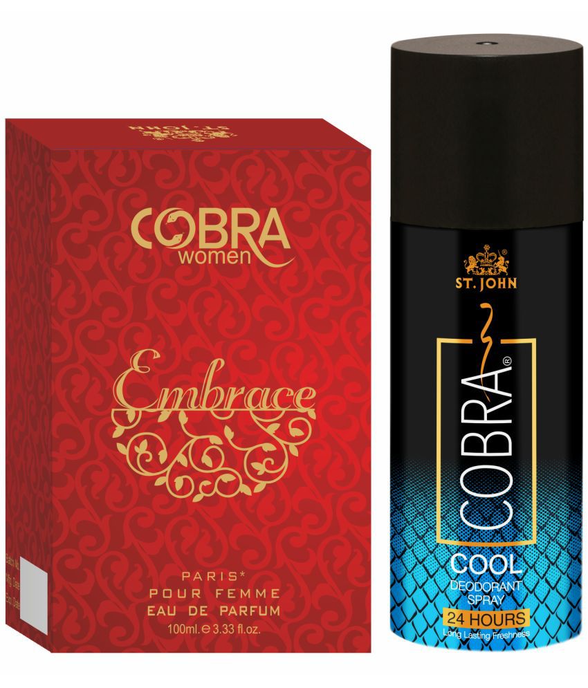     			St. John - Cobra Deo Cool 150ml &  Embrace 100ml Deodorant Spray & Perfume for Unisex 250 ml ( Pack of 2 )