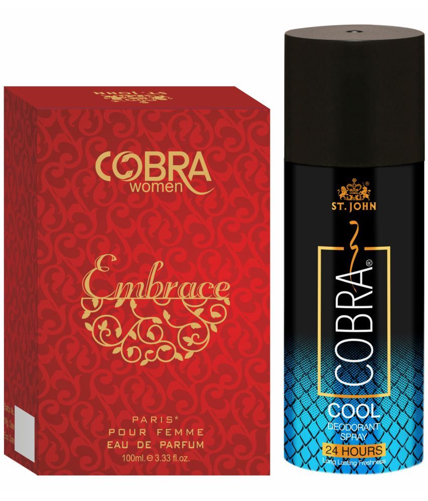     			ST.JOHN Cobra Deo Cool 150ml & Embrace 100ml Deodorant Spray & Perfume for Men 250 ml- Pack of 2