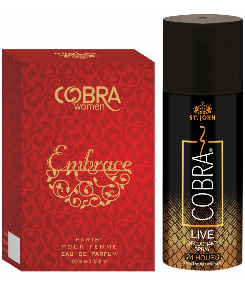     			St. John - Cobra Live 150ml & Embrace 100ml Deodorant Spray & Perfume for Unisex 250 ml ( Pack of 2 )