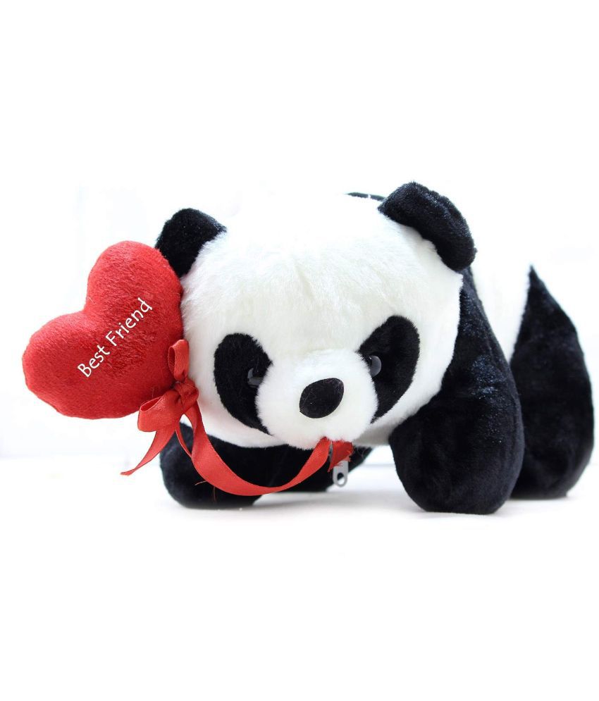     			Tickles Panda with Best Friend Heart Soft Stuffed Plush Animal for Friendship Day (Color:Black and White Size: 40 cm)