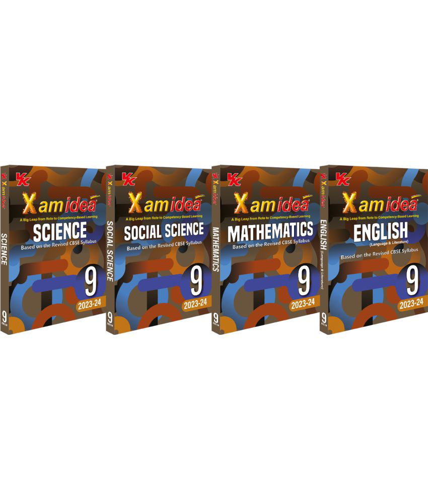     			Xam idea Bundle Set of 4 (Science, Social Science, Mathematics & English (Lang. & Lit) Class 9 CBSE | Chapterwise Question Bank |2023-24 Exam