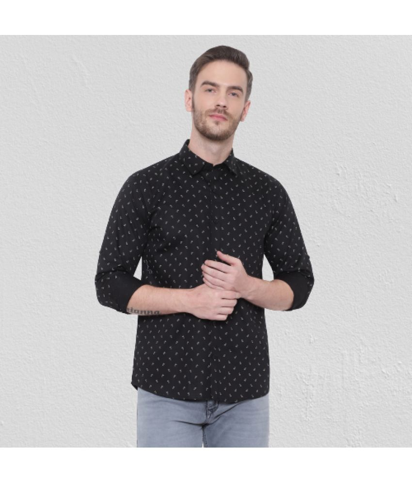     			leeway - Black Cotton Blend Slim Fit Men's Casual Shirt ( Pack of 1 )