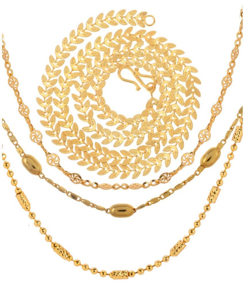     			AanyaCentric - Gold Plated Brass Chain ( Pack of 4 )