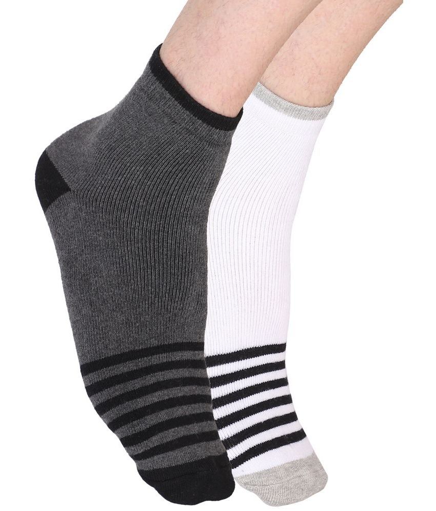     			Bodycare - Cotton Blend Men's Striped Multicolor Ankle Length Socks ( Pack of 2 )