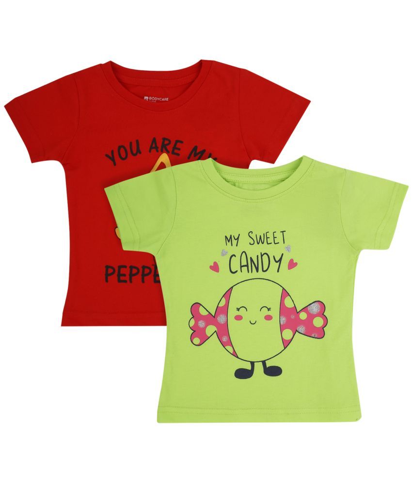     			Bodycare - Green Cotton Girls T-Shirt ( Pack of 2 )