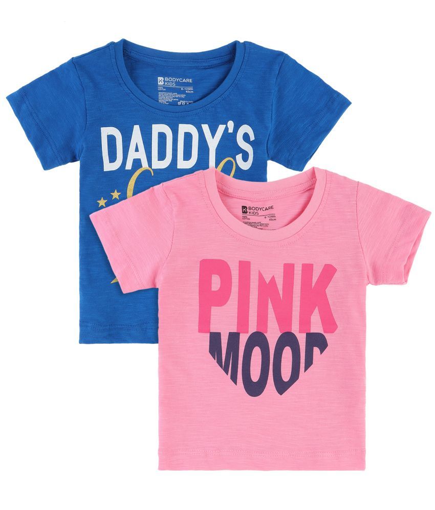     			Bodycare - Pink Cotton Girls T-Shirt ( Pack of 2 )