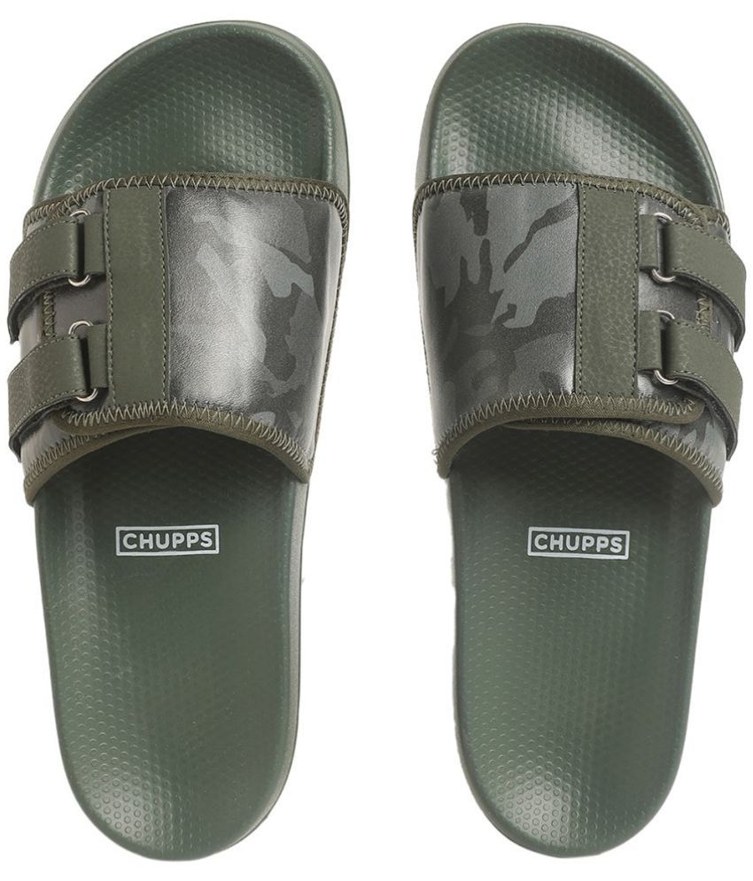     			CHUPPS - Green Men's Slide Flip Flop