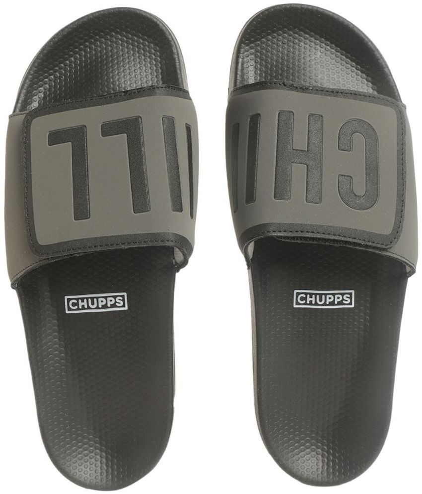     			CHUPPS - Grey Men's Slide Flip Flop