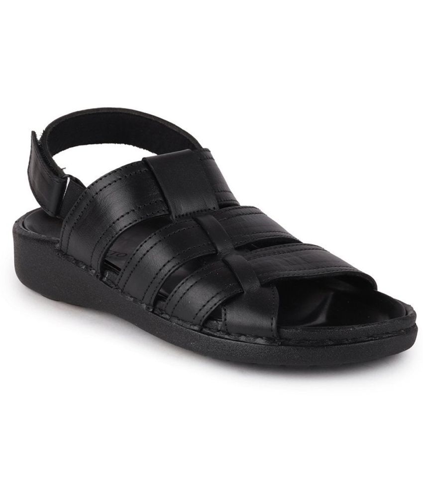     			Fausto - Black Men's Sandals