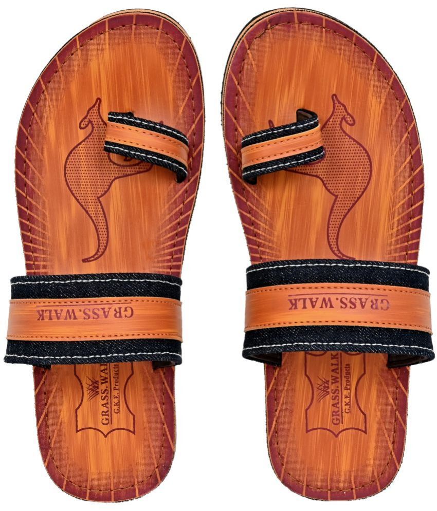     			GRASS WALK - Rust Men's Slide Flip Flop