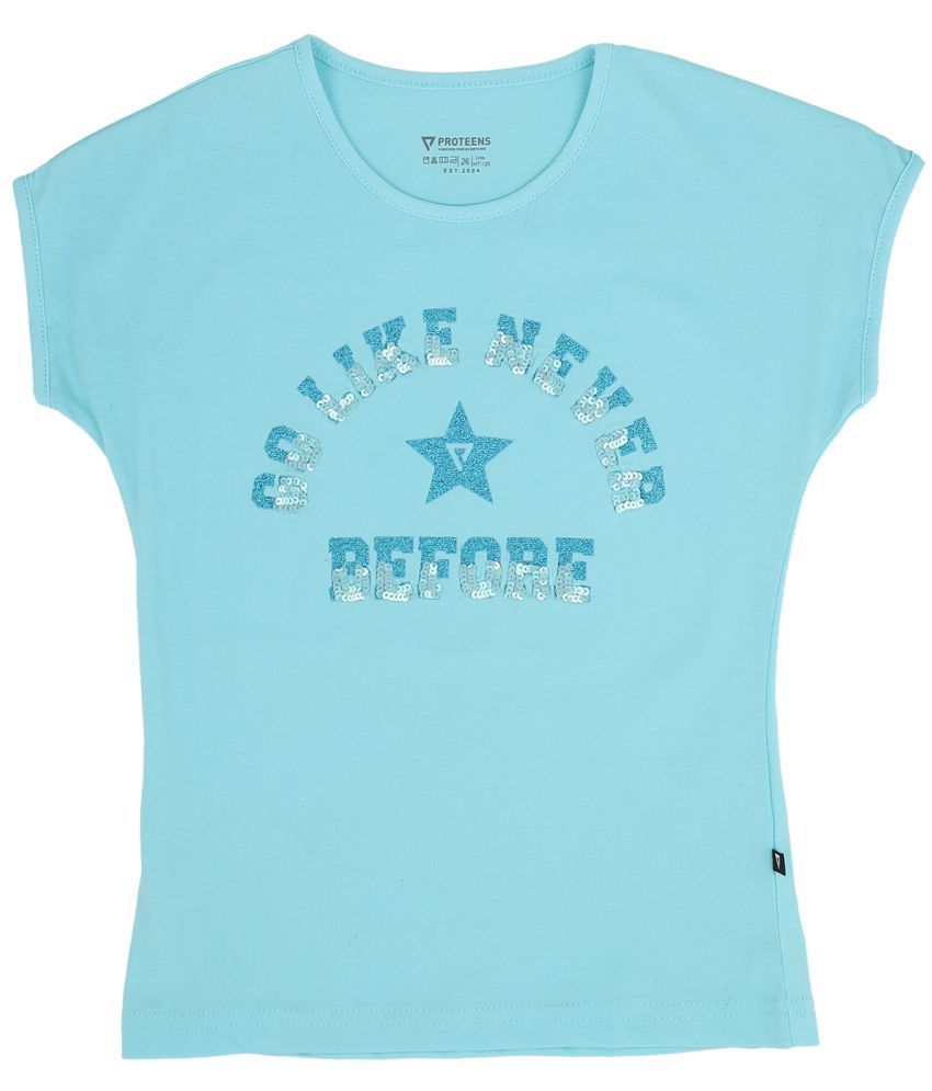     			Proteens - Blue Cotton Girls T-Shirt ( Pack of 1 )