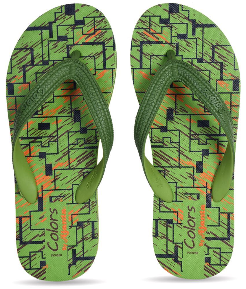     			Ajanta - Green Men's Daily Slipper