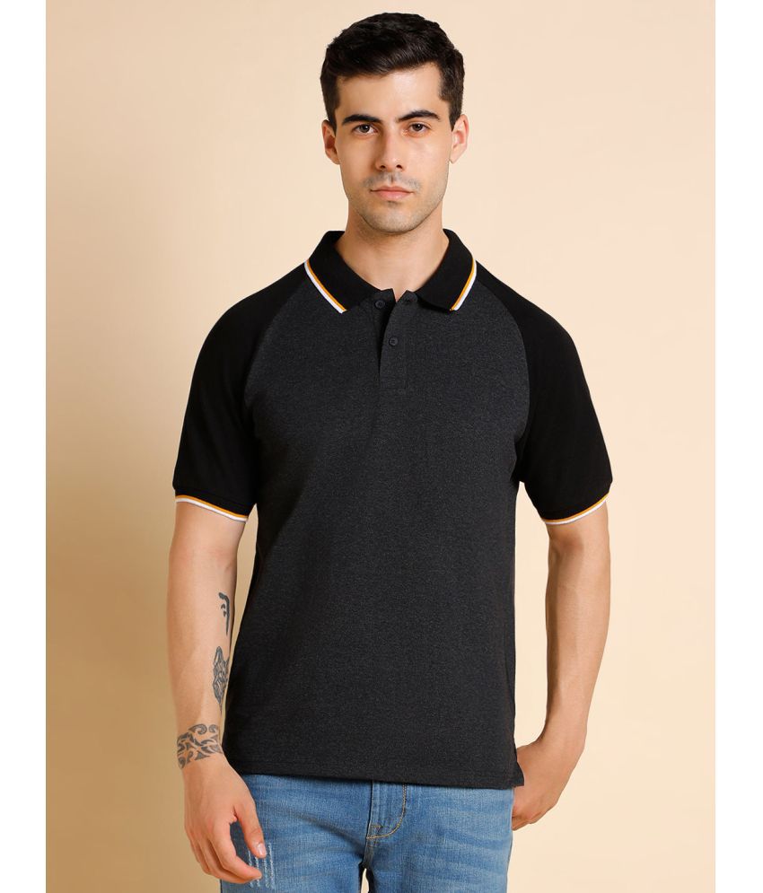     			Dennis Lingo - Black Cotton Blend Slim Fit Men's Polo T Shirt ( Pack of 1 )