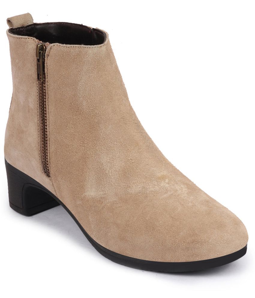     			Fausto - Beige Women's Ankle Length Boots