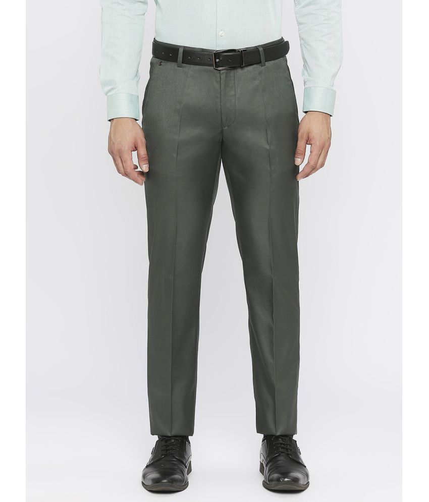     			Solemio Green Slim Formal Trouser ( Pack of 1 )