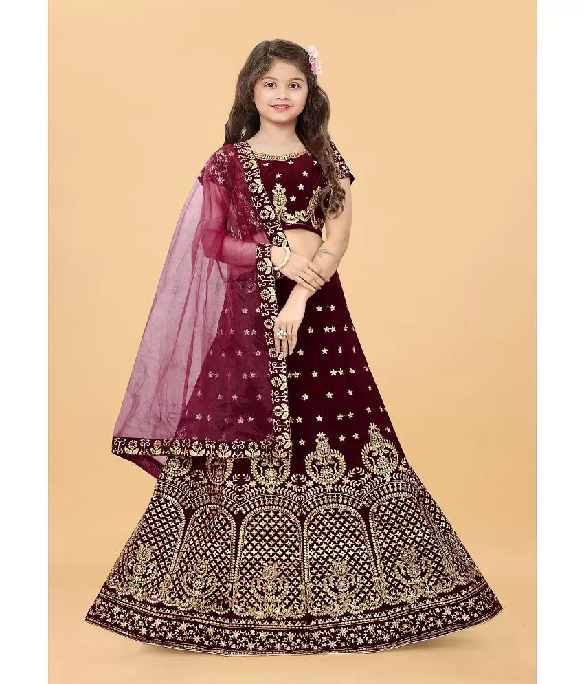 Fashion Dream Girl's Mirror Embellished Readymade Lehenga Choli - Buy  Fashion Dream Girl's Mirror Embellished Readymade Lehenga Choli Online at  Low Price - Snapdeal